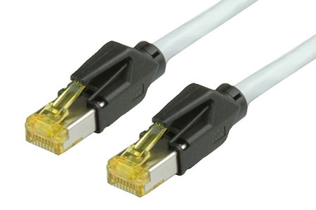 S/FTP patchkabel kat. 6a, UC900 TM31, LSOH, 0,5m, šedý