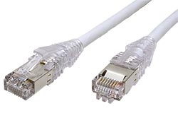 S/FTP patchkabel kat. 7, s konektory RJ45, CU 7702 flex, LSOH, 0,5m, šedý