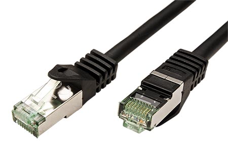 S/FTP patchkabel kat. 8.1, LSOH, 20m, černý