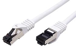 S/FTP patchkabel kat. 8, LSOH, 1m, bílý