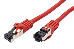 S/FTP patchkabel kat. 8, LSOH, 1m, červený