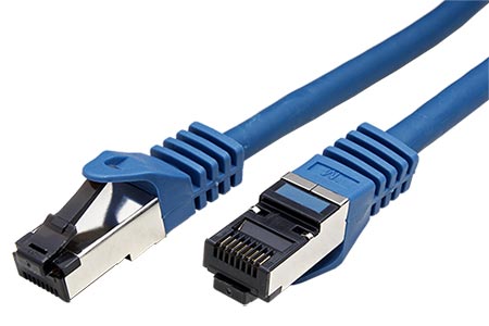 S/FTP patchkabel kat. 8, LSOH, 1m, modrý