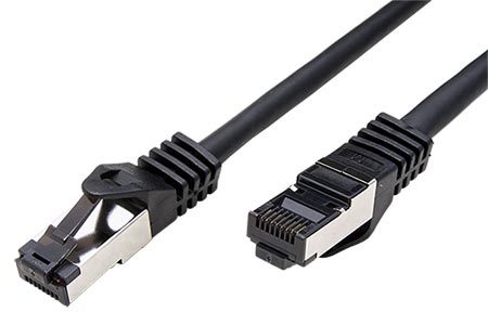 S/FTP patchkabel kat. 8, LSOH, 3m, černý