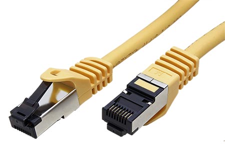 S/FTP patchkabel kat. 8, LSOH, 3m, žlutý