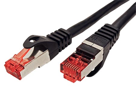 S/FTP patchkabel křížený, kat. 6, 10m, černý