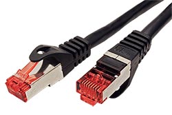 S/FTP patchkabel křížený, kat. 6, 10m, černý