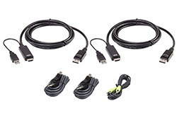 Sada kabelů pro KVM, (2x USB 2.0, 2x HDMI -> DP, audio) , 1,8m (2L-7D02UHDPX5)