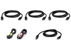 Sada kabelů pro KVM, (USB 3.0, 3x DP, 2x audio) , 1,8m (2L-7D02UDPX6)