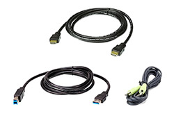 Sada kabelů pro KVM, (USB 3.0, HDMI, audio) , 1,8m (2L-7D02UHX3)