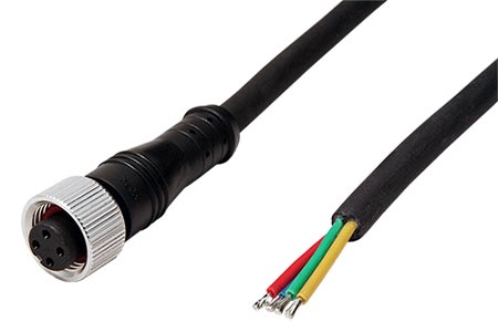 Silverline kabel M12 4pin (F) - bez koncovky, kód A, 1m, PUR