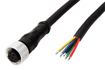 Silverline kabel M12 5pin (F) - bez koncovky, kód A, 1m, PUR