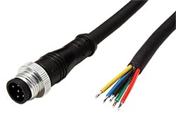 Silverline kabel M12 5pin (M) - bez koncovky, kód A, 1m, PUR