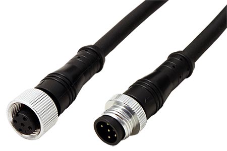 Silverline prodlužovací kabel M12 5pin (M) - 5pin (F), kód A, 1m, PUR