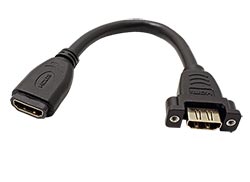 Spojka High Speed HDMI s Ethernetem, HDMI F - HDMI F na panel, zlacené konektory, 0,2m