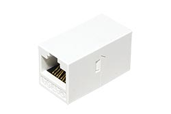 Spojka RJ45 kat. 6a, nestíněná, bílá