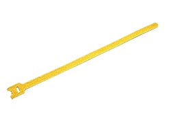Stahovací páska 13mm, suchý zip, 20cm, 25ks, žlutá