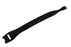 Stahovací páska 20mm, suchý zip, 15cm, 100ks, černá, samozhášecí