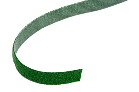 Stahovací páska 20mm, suchý zip, 25m, zelená