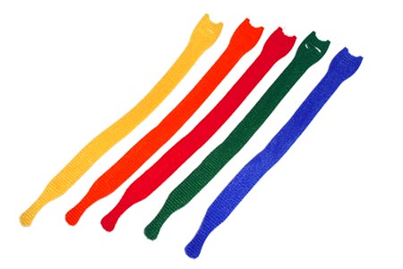 Stahovací pásky 20mm, suchý zip, 20cm, 5ks, barevné