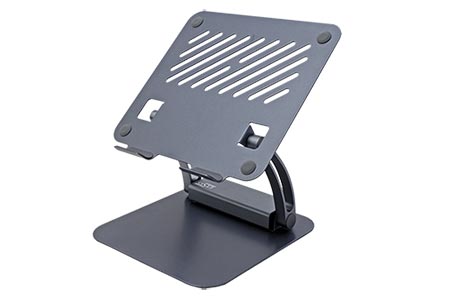 Stojan na notebook s multiport adaptérem USB C (F) -> HDMI (4K@60Hz), 3x USB3.0 A(F), USB C, PD (EX-1224HM)