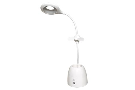 Stolní lampa s LED, ventilátorem a stojanem na tužky