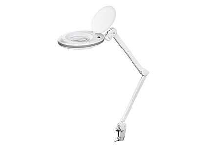 Stolní lampa s lupou, 125mm, 3 dioprie, LED osvětlení 7,5W, montáž na desku stolu