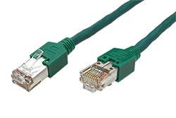 STP patchkabel kat. 5e, CU 5502 flex PVC, TM11, 1m, zelený