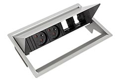 Systém CONEO, box, rám, 4 moduly, 2x zásuvka CZ, 2x volné (900.403)