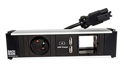 Systém CONI, box pro 3 moduly, 1x zásuvka CZ, 1x nabíjecí (2x USB), 1x volné (912.0171)