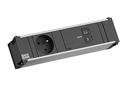 Systém CONI, box pro 3 moduly, 1x zásuvka CZ + zdroj 100W (2x USB C) (BM0023772)