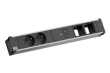 Systém CONI, box pro 6 modulů, 2x zásuvka CZ + zdroj 100W (2x USB C) + 2x volné (BM0023766)