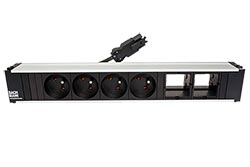 Systém CONI, box pro 6 modulů, 4x zásuvka CZ, 2x volné (912.013)