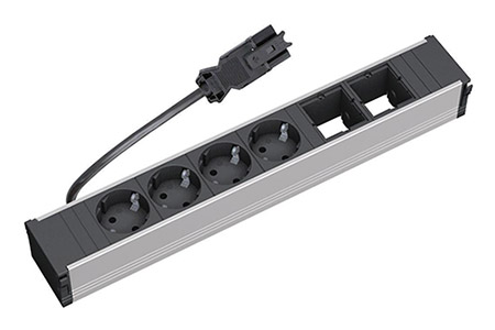 Systém CONI, box pro 6 modulů, 4x zásuvka DE, 2x volné (912.007)