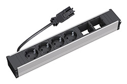 Systém CONI, box pro 6 modulů, 4x zásuvka DE, 2x volné (912.007)