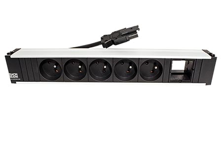 Systém CONI, box pro 6 modulů, 5x zásuvka CZ, 1x volné (912.014)