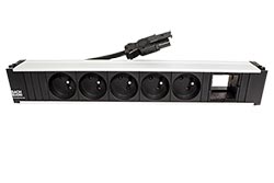 Systém CONI, box pro 6 modulů, 5x zásuvka CZ, 1x volné (912.014)