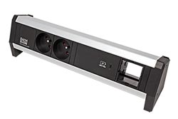 Systém DESK 1, 2x zásuvka CZ, zdroj 60W (USB C) (902.0876)