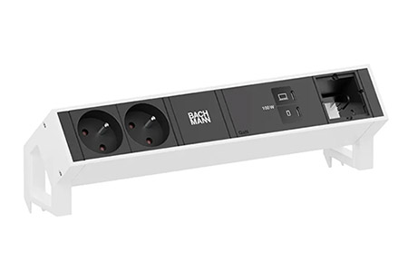 Systém DESK 2, 2x zásuvka CZ, zdroj 100W (2x USB C), 1x volné, kabel 0,2m GST18(M), bílý (BM0023741)
