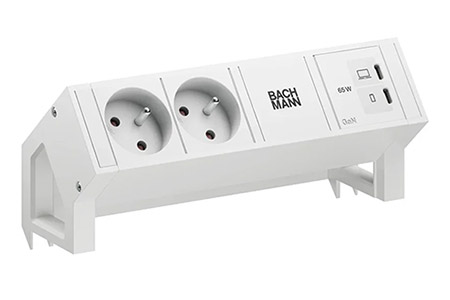 Systém DESK 2, 2x zásuvka CZ, zdroj 45W (2x USB C), bílý (BM0022080)