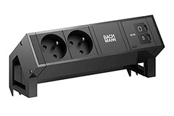 Systém DESK 2, 2x zásuvka CZ, zdroj 45W (2x USB C), kabel 0,2m GST18(M), černý (BM0022076)