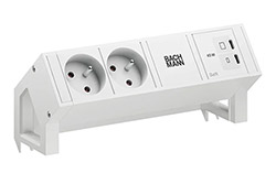 Systém DESK 2, 2x zásuvka CZ, zdroj 65W (2x USB C), bílý (BM0022080)