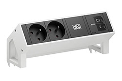 Systém DESK 2, 2x zásuvka CZ, zdroj 65W (2x USB C), kabel 0,2m GST18(M), bílý (BM0022071)