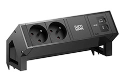 Systém DESK 2, 2x zásuvka CZ, zdroj 65W (2x USB C), kabel 0,2m GST18(M), černý (BM0022078)