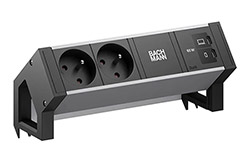 Systém DESK 2, 2x zásuvka CZ, zdroj 65W (2x USB C), stříbrný (BM0022089)