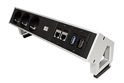Systém DESK 2, 3x zásuvka DE, 2x RJ45 kat. 6, 1x USB 3.0, 1x HDMI (902.502)