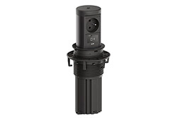Systém Elevator 2, 1x zásuvka CZ, zdroj 1x USB C 45W + Qi2, kabel 0,5m GST18, černý (BM0020531)