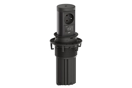 Systém Elevator 2, 1x zásuvka CZ, zdroj 1x USB C 45W + Qi2, kabel 2m CEE 7/7, černý (BM0020510)