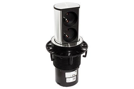 Systém Elevator, 2x zásuvka CZ, barva nerez (928.007)