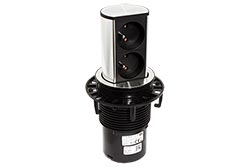 Systém Elevator, 2x zásuvka CZ, barva nerez  (928.007)