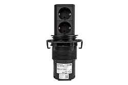 Systém Elevator, 2x zásuvka DE, černý (928.0024)